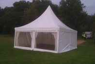 Out side Clear PVC Fabric Wall high peak tent rentals , Pagoda Party wedding reception tents