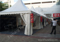 White PVC Textile Cover Weather Resistant High Peak Tents , Outdoor Gazebo Tent UV Resistance