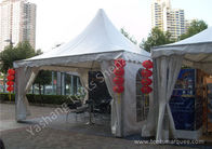 White PVC Textile Cover Weather Resistant High Peak Tents , Outdoor Gazebo Tent UV Resistance