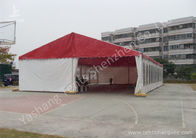 Red Roof White Wall PVC Cover Outdoor Party Tents Transparent PVC Fabric Windows