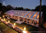 Clear Top Cover Outside Aluminum Luxury Wedding Tents Different Lightings