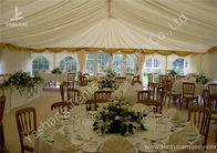 White Fabric Cover Aluminum Profile Luxury Wedding Tents With Milk White Roof Lining