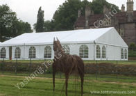 White Fabric Cover Aluminum Frame Outdoor Party Tents on Grassland
