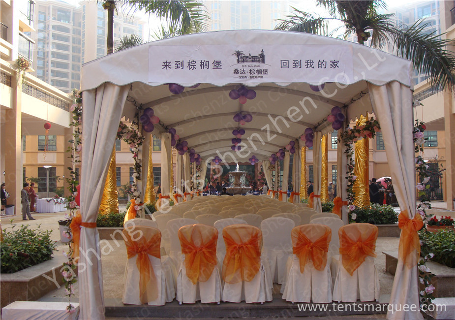 4M Width Arc Shape Outdoor Commercial Event Tent Hard Pressed Aluminum Alloy