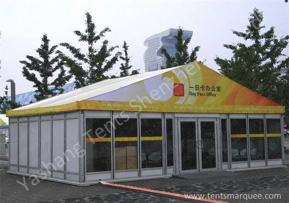 UV Resistant custom Outdoor Event Tent Building Solid Glass and EPS Wall Designed