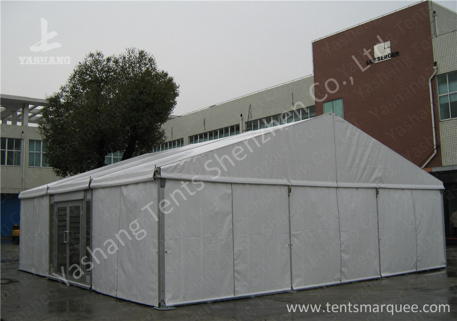 Aluminum Alloy Framed Heavy Duty Event Tents With Glass Door and Fabric Cover